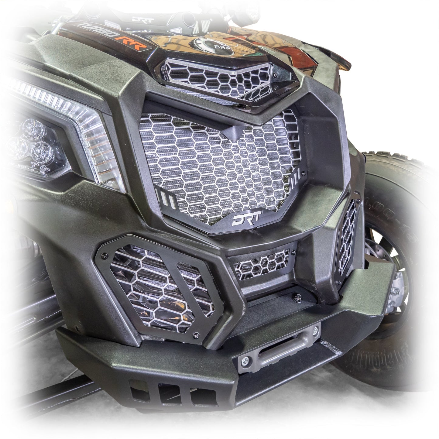 Can‑Am X3 V2 5‑Piece Front Grill Kit – Black Mesh