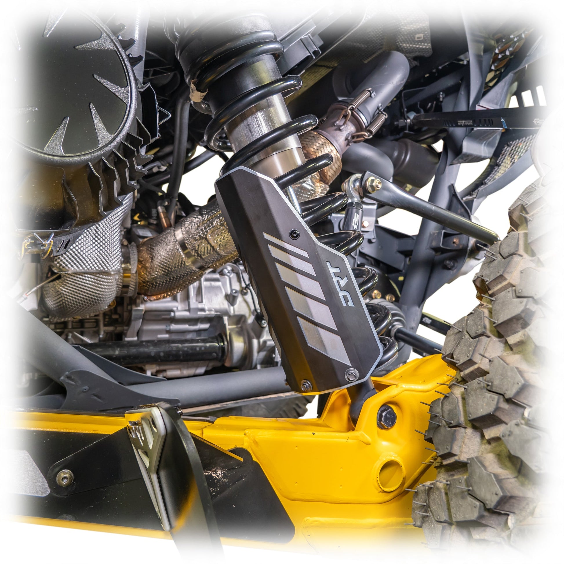 DRT Aluminum Rear Shock Guard for Can‑Am Maverick X3/R