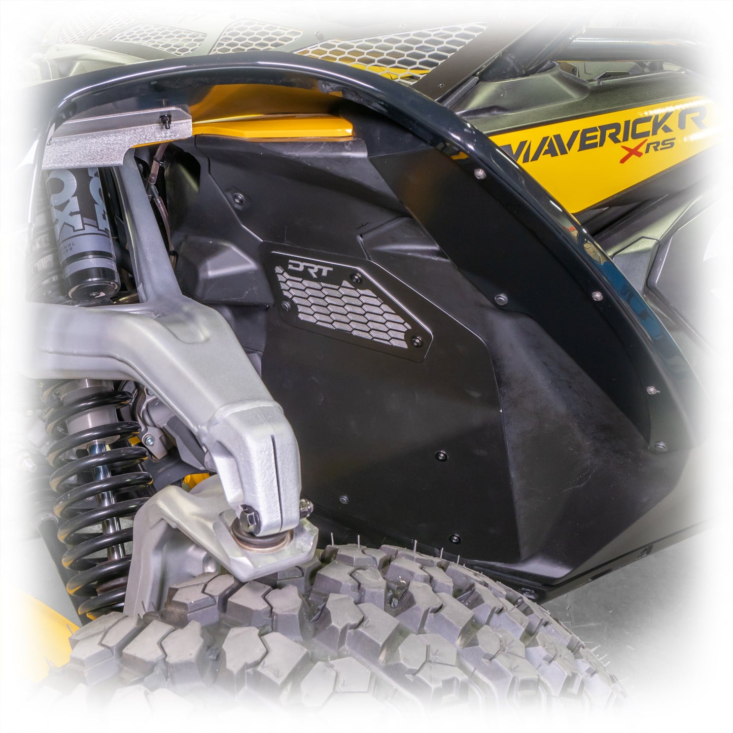DRT Can‑Am Maverick R Front Aluminum Rock Guard Kit