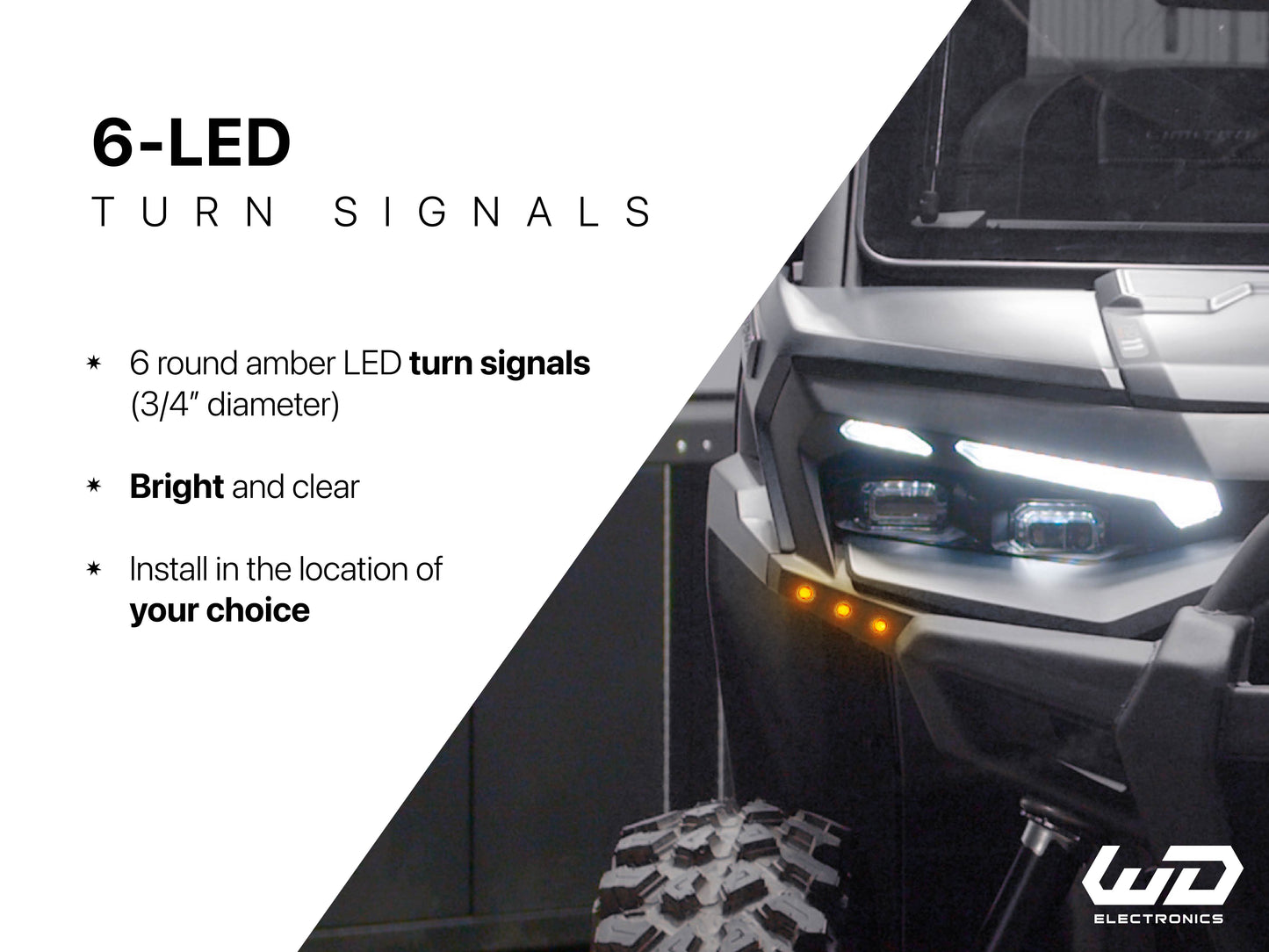 Can-Am Defender HD11 Signal Pro 6-LED Turn Signal Kit by WD Electronics 2026+