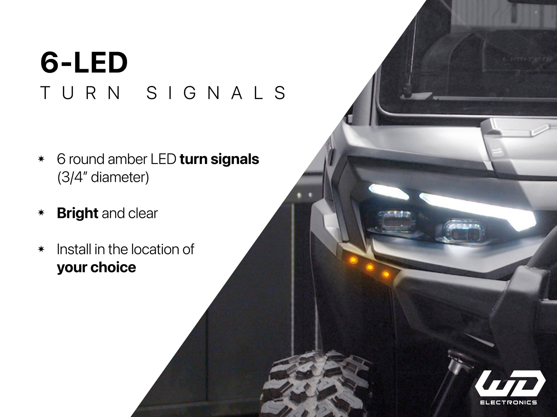 Can-Am Defender HD11 Signal Pro 6-LED Turn Signal Kit by WD Electronics 2026+
