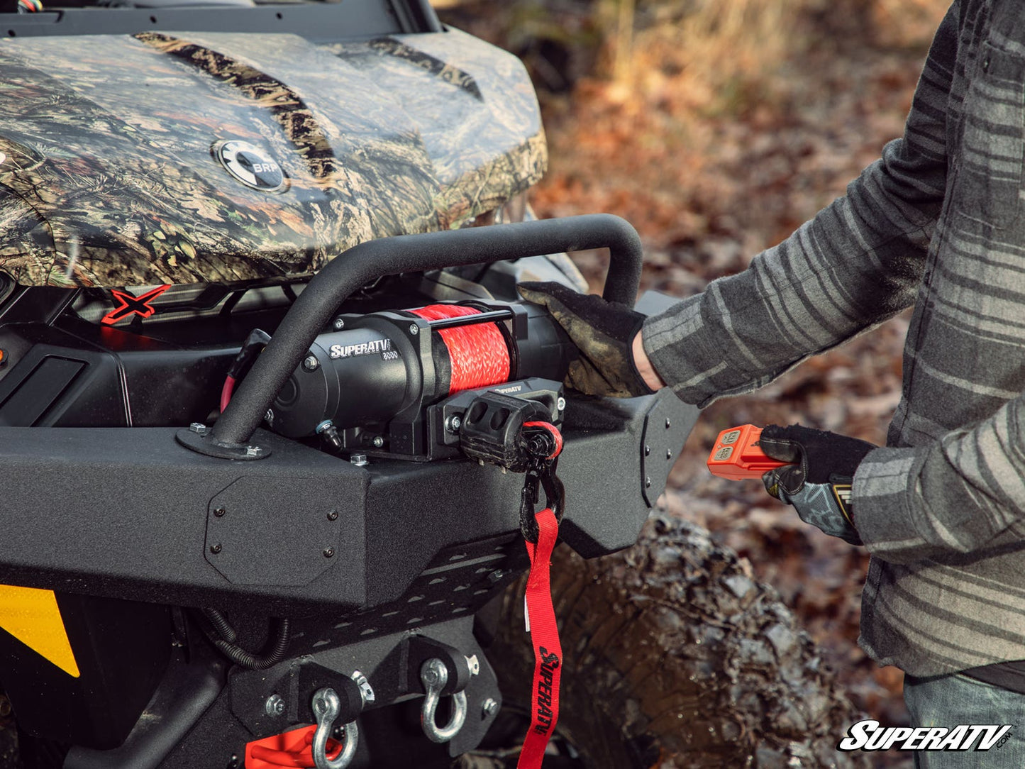 SuperATV Black Ops 3500 lb UTV/ATV Winch with Wireless Remote