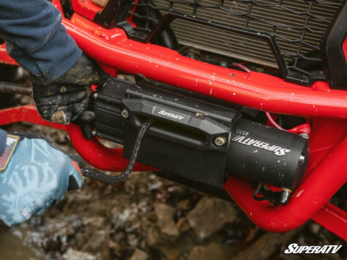 SuperATV Black Ops 3500 lb UTV/ATV Winch with Wireless Remote