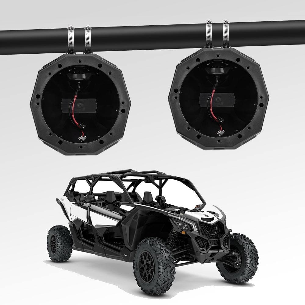 KEMIMOTO 6.5" Speaker Cage Swivel Pods With 1.75–2" Mounting Clamps