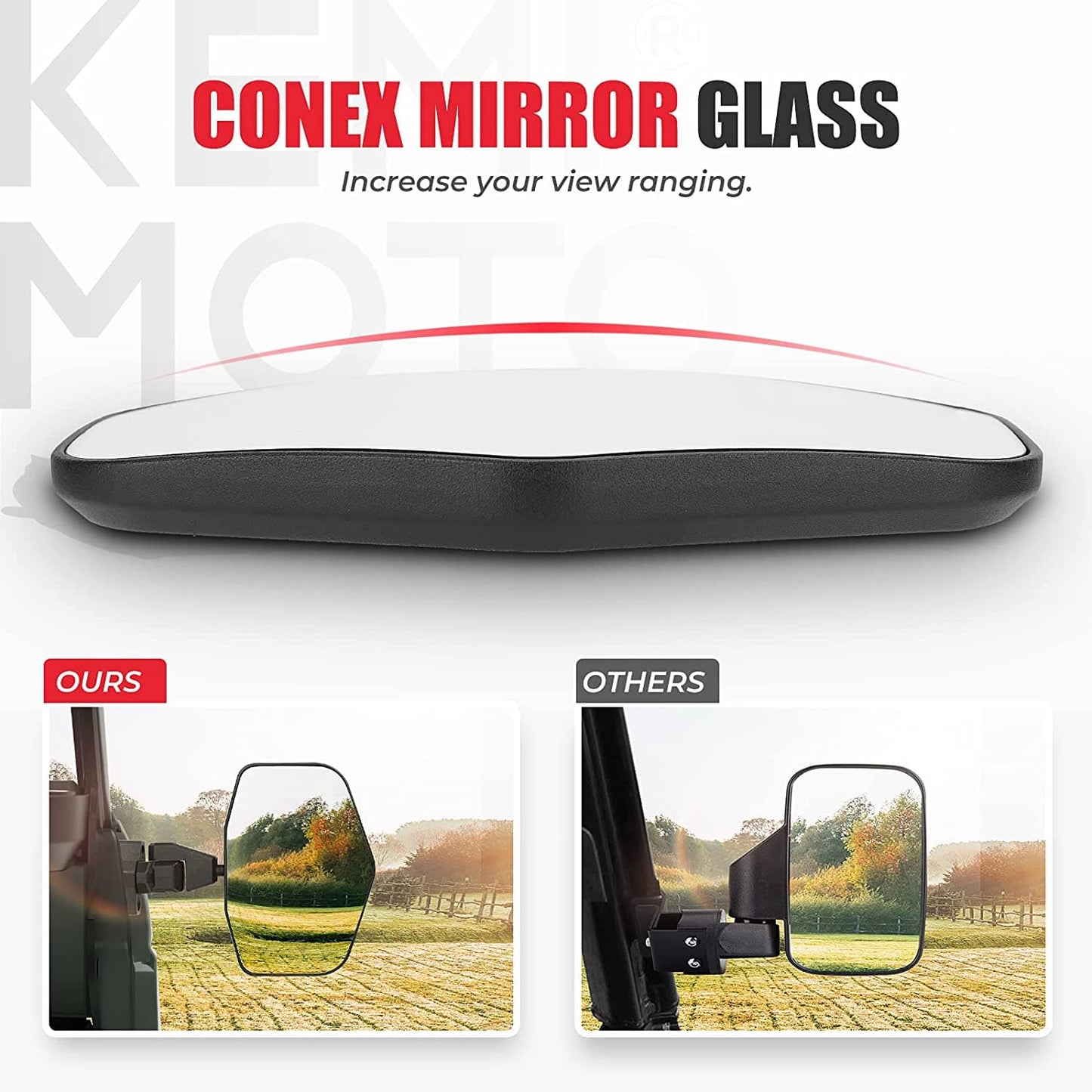 Kemimoto Aluminum Side Mirrors for Can‑Am Defender One Pair