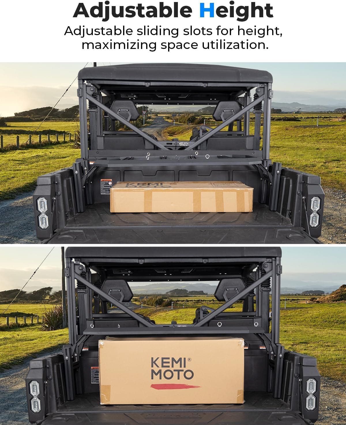 Kemimoto Adjustable Height Rear Rack for CFMOTO Uforce 1000/1000XL