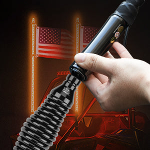Kemimoto UTV Whip Lights 2pcs 3ft & 4ft With Spring Base