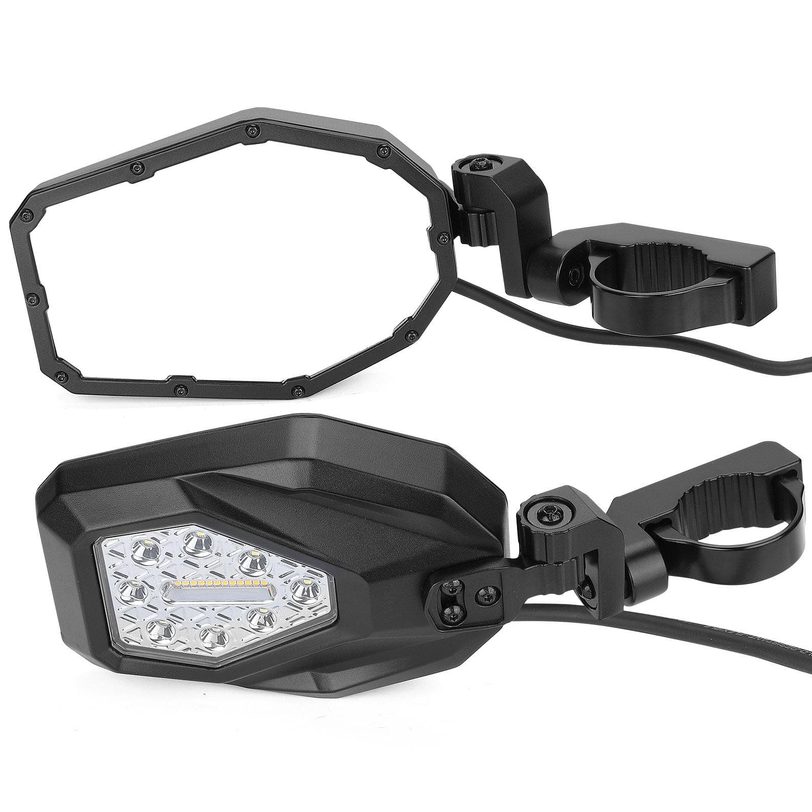 Kemimoto Lighted Mirrors With LED Turn Signals For Maverick X3