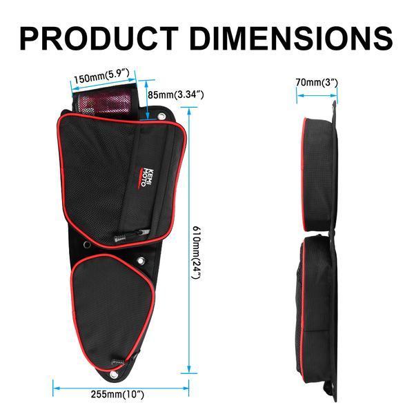 KEMIMOTO Front Door Bags & Rock Sliders for Polaris RZR