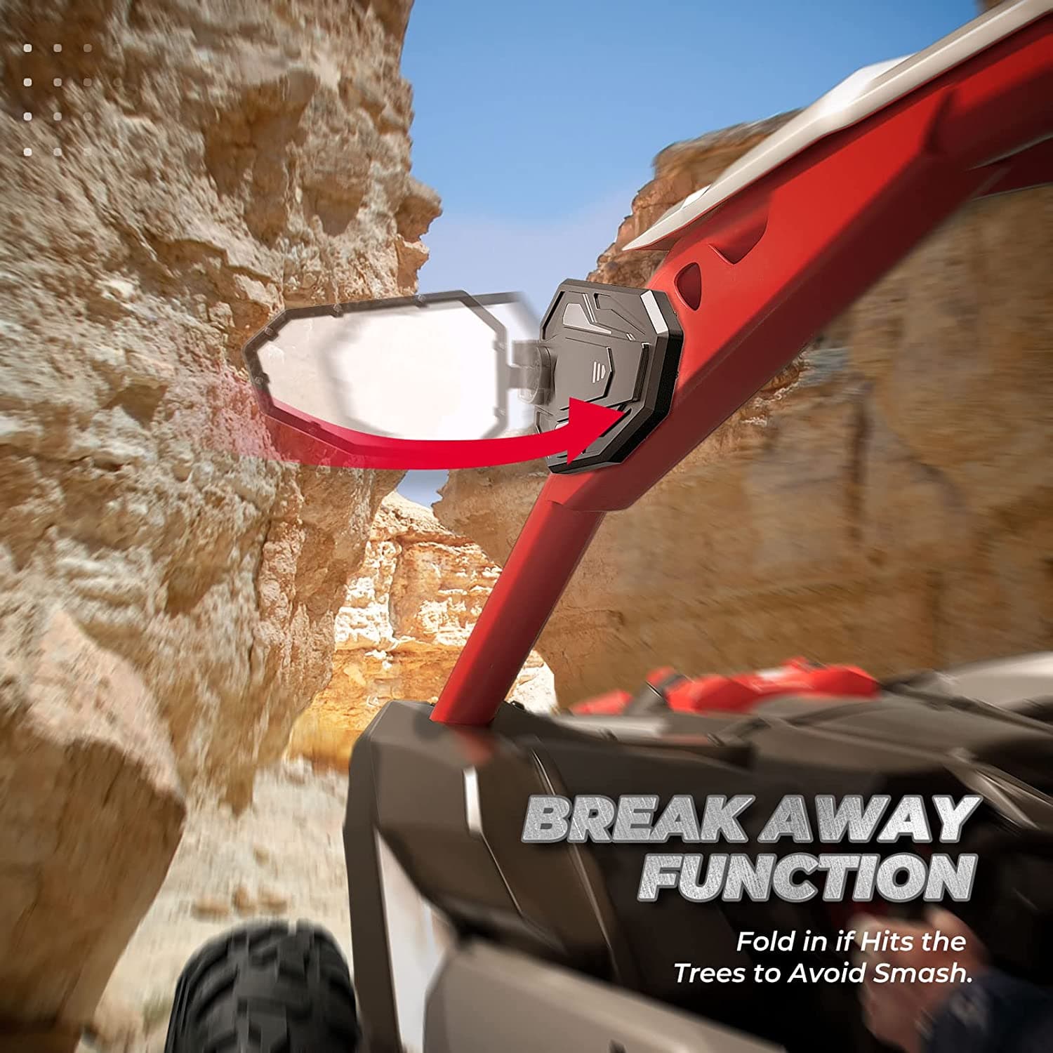 KEMIMOTO Aluminum Side View Mirrors for Can‑Am Maverick X3
