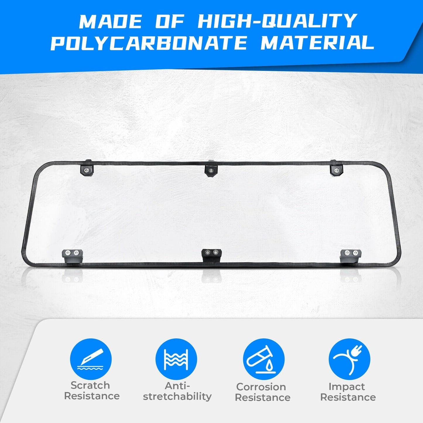 Rear Windshield Clear for Polaris General 1000 / 4 2016-2026