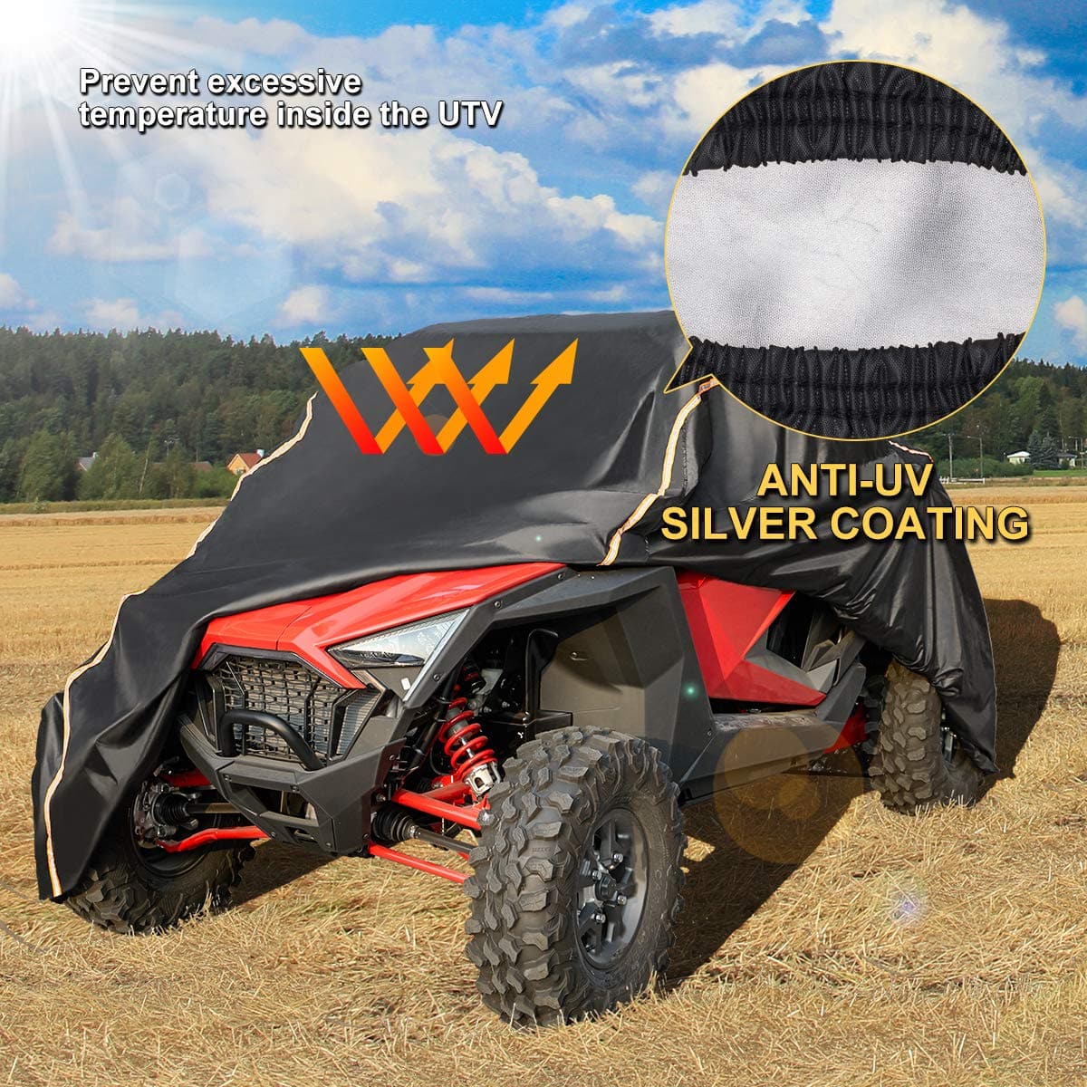 Kemimoto Heavy Waterproof UTV Cover for Polaris RZR PRO XP