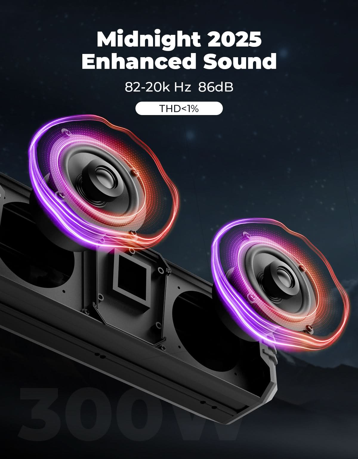 Kemimoto Midnight 40 Gen1.5 16" Bluetooth Sound Bar RGB