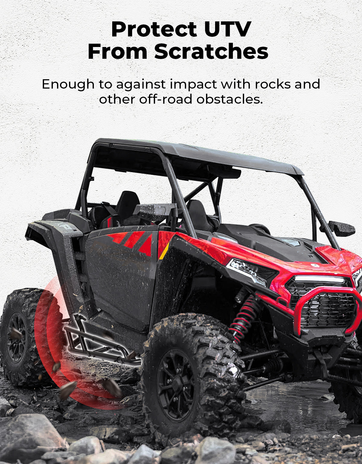 Kemimoto Heavy Nerf Bars for Polaris RZR XP 1000 2024-2025