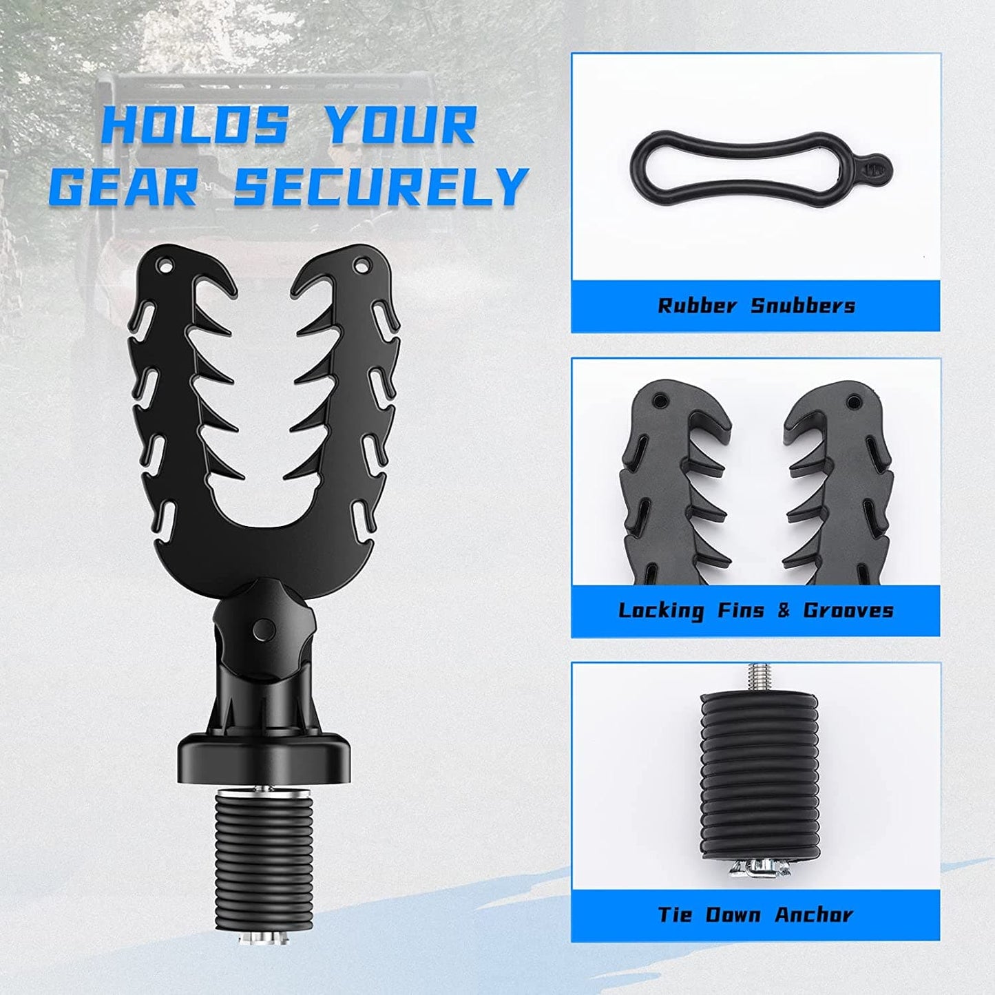 Kemimoto UTV Tool Rack for Polaris Ranger & General