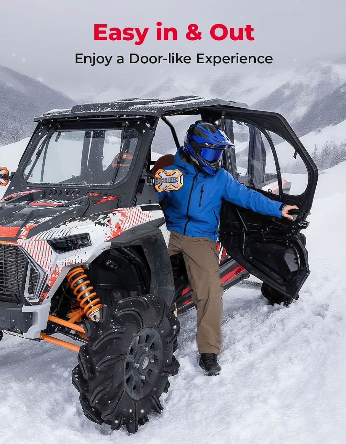 Kemimoto Soft Upper Doors with Steel Frame for Polaris RZR