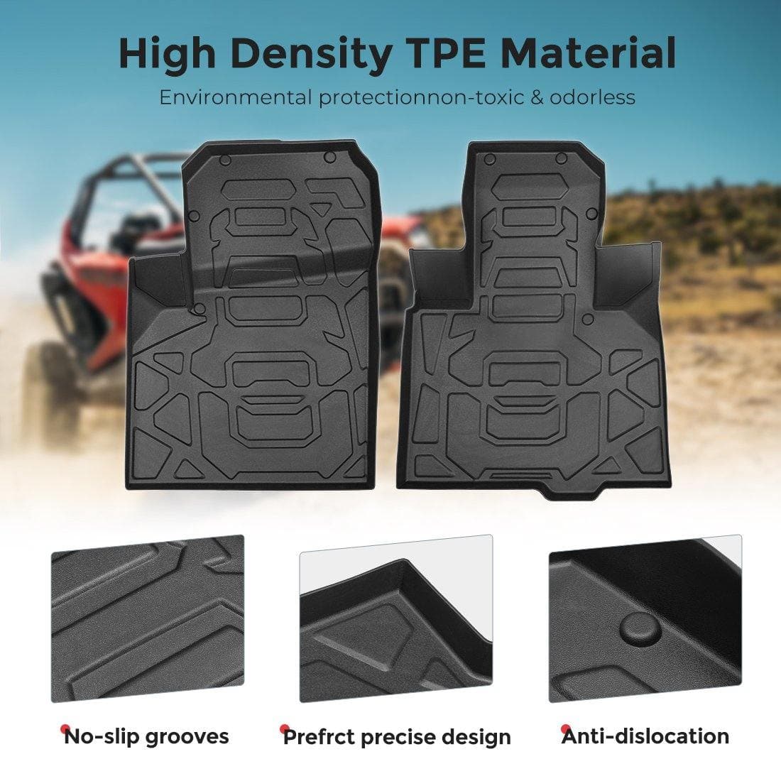KEMIMOTO Mats for Polaris RZR PRO XP 2020‑2024 – TPE