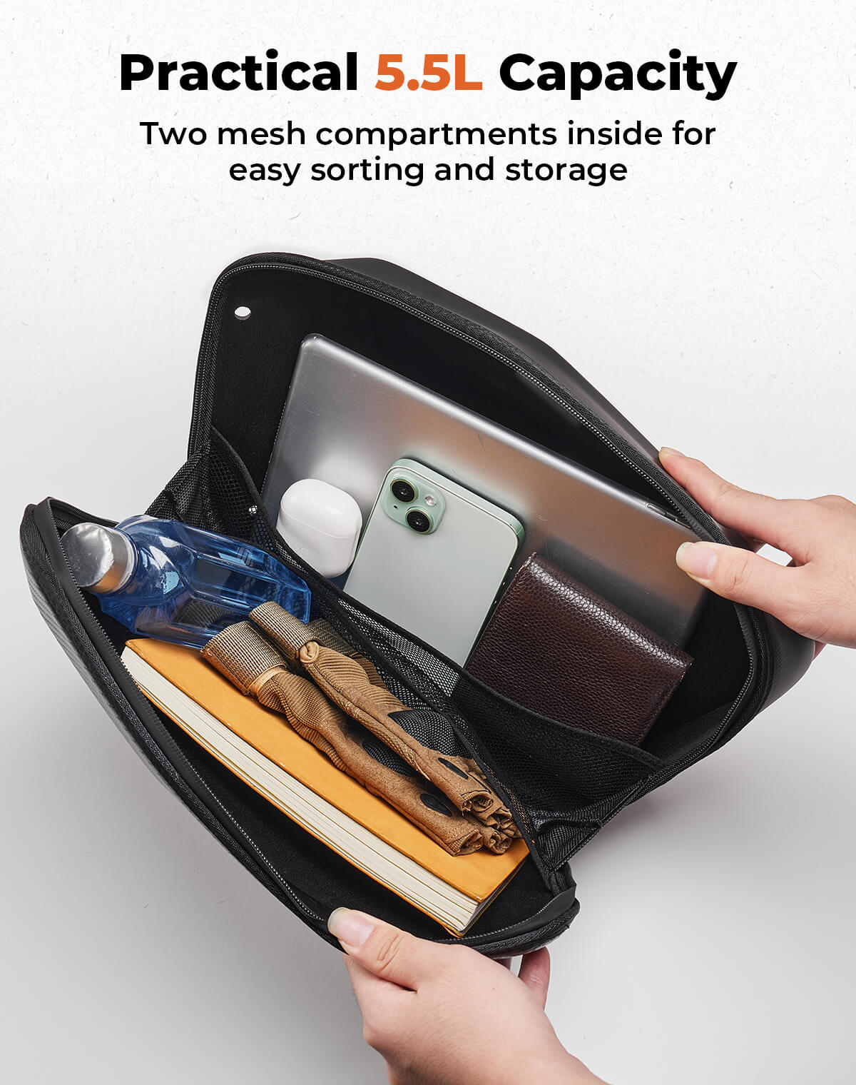 Kemimoto Door Bags Semi‑Rigid EVA for Can‑Am Maverick R 2024+