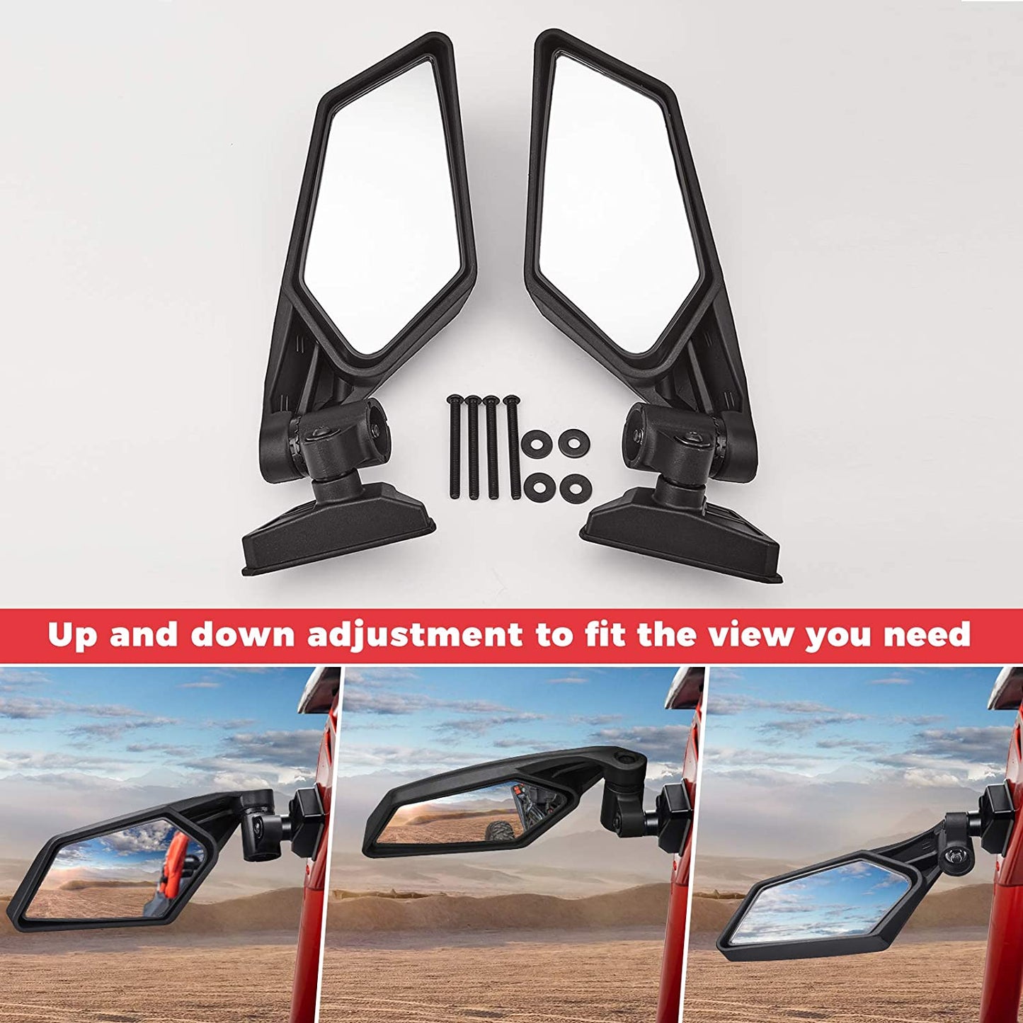 KEMIMOTO Front Bumper & Mirrors for Can‑Am Maverick X3 Black