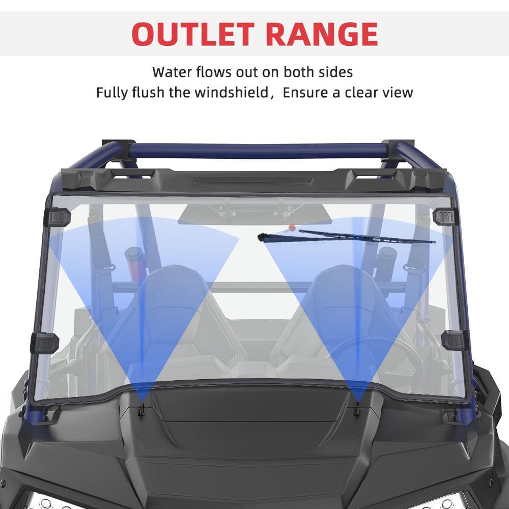 Kemimoto 12V Windshield Wiper Kit 16" for Polaris RZR