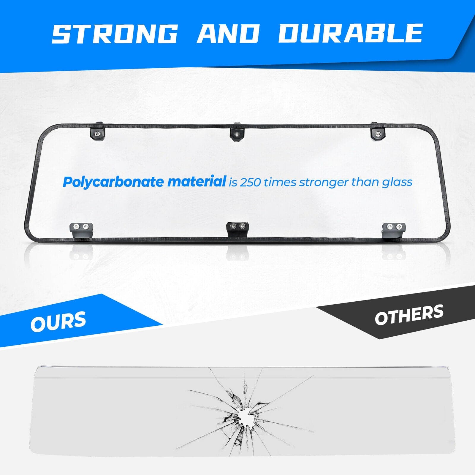 Rear Windshield Clear for Polaris General 1000 / 4 2016-2026