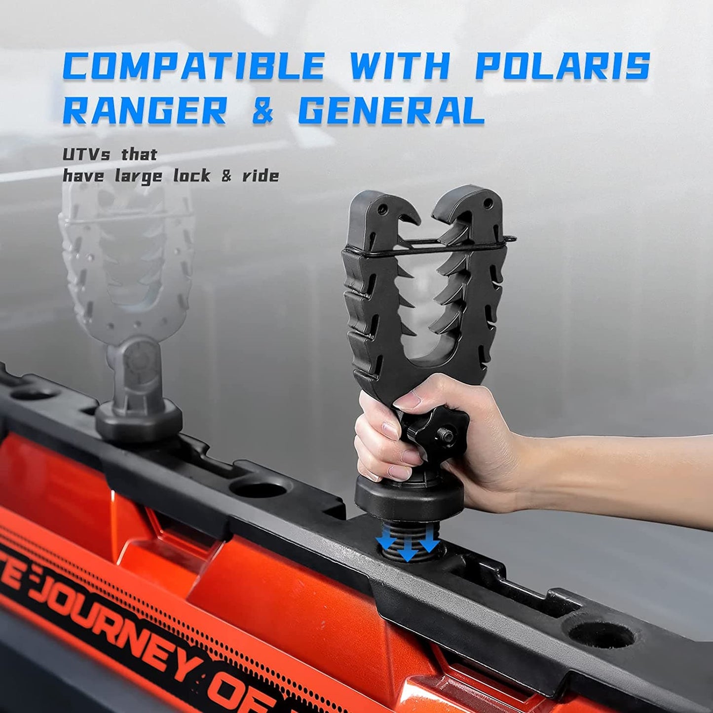 Kemimoto UTV Tool Rack for Polaris Ranger & General