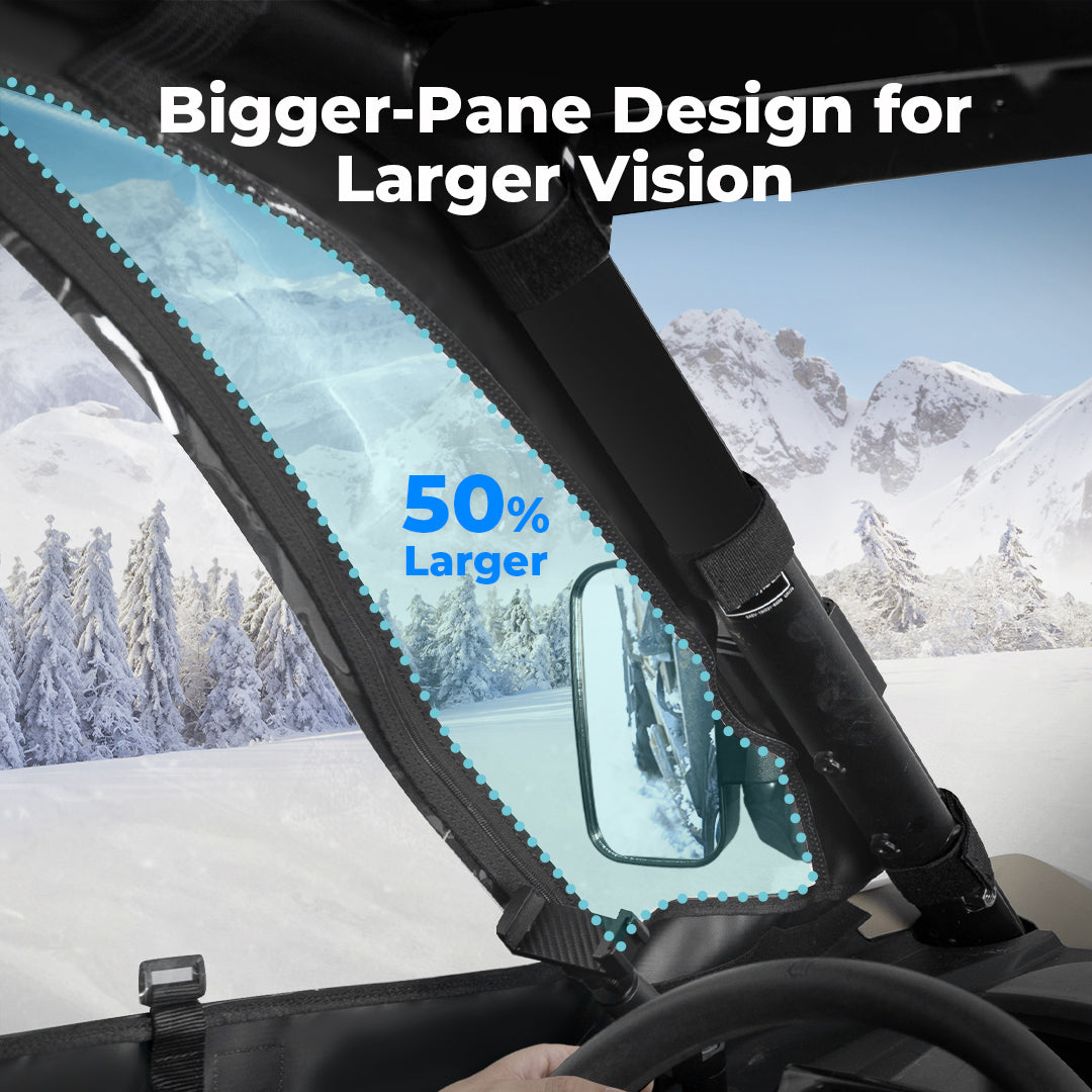 Kemimoto Upper Door Enclosure 3-Panel for Polaris RZR