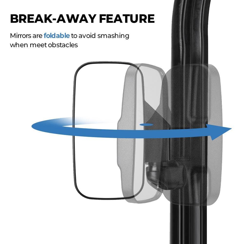 Side Mirrors for Polaris Ranger/ General, Can‑Am Trail/ Defender (1 pair)