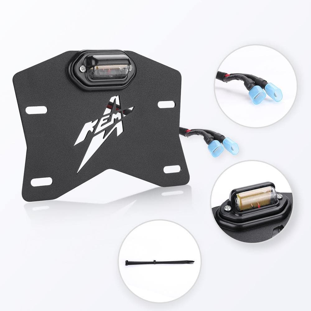 Kemimoto Universal LED License Plate Bracket Kit