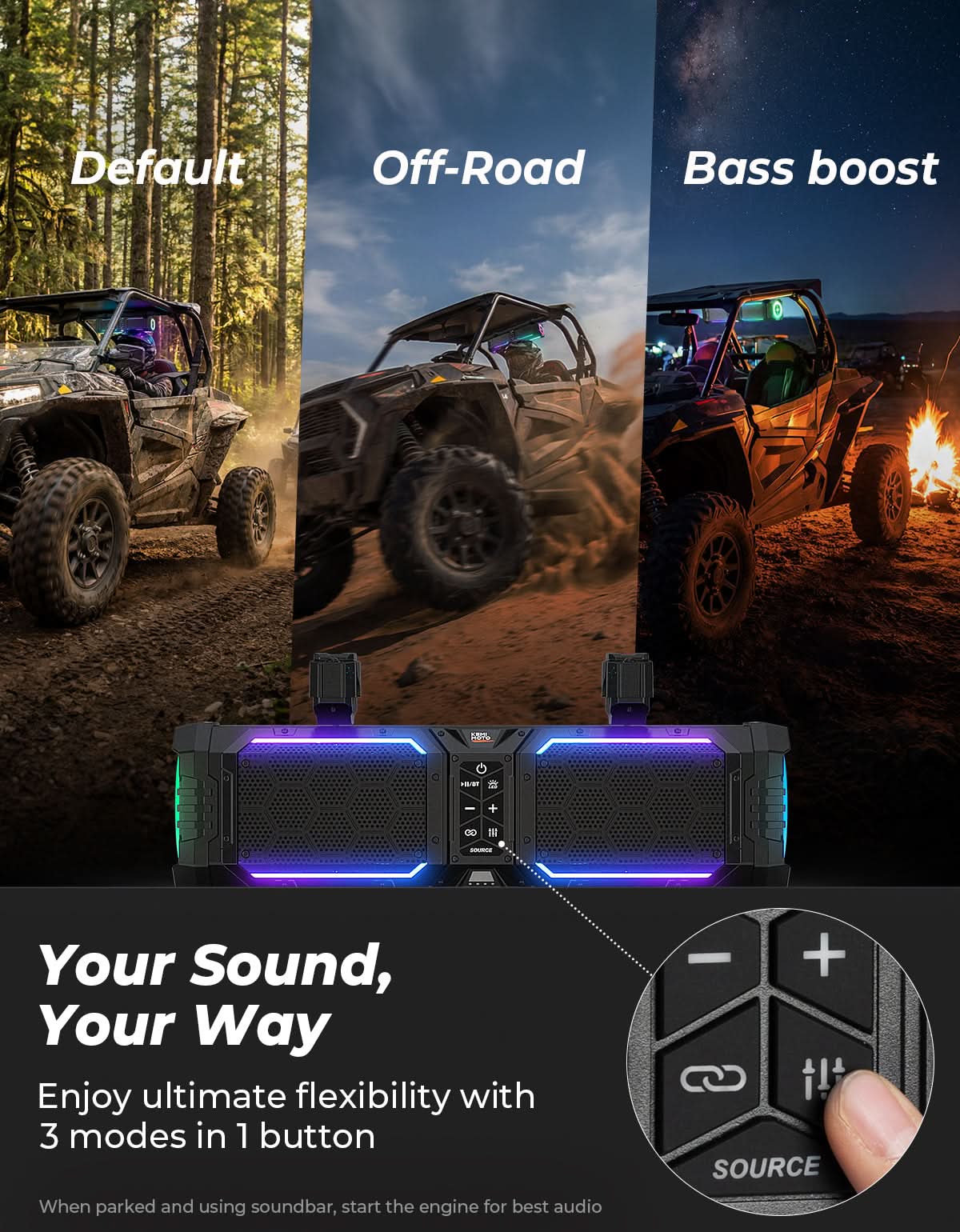 Midnight 50 Gen2 Metal 20" 6-Speaker Sound Bar with Dynamic RGB