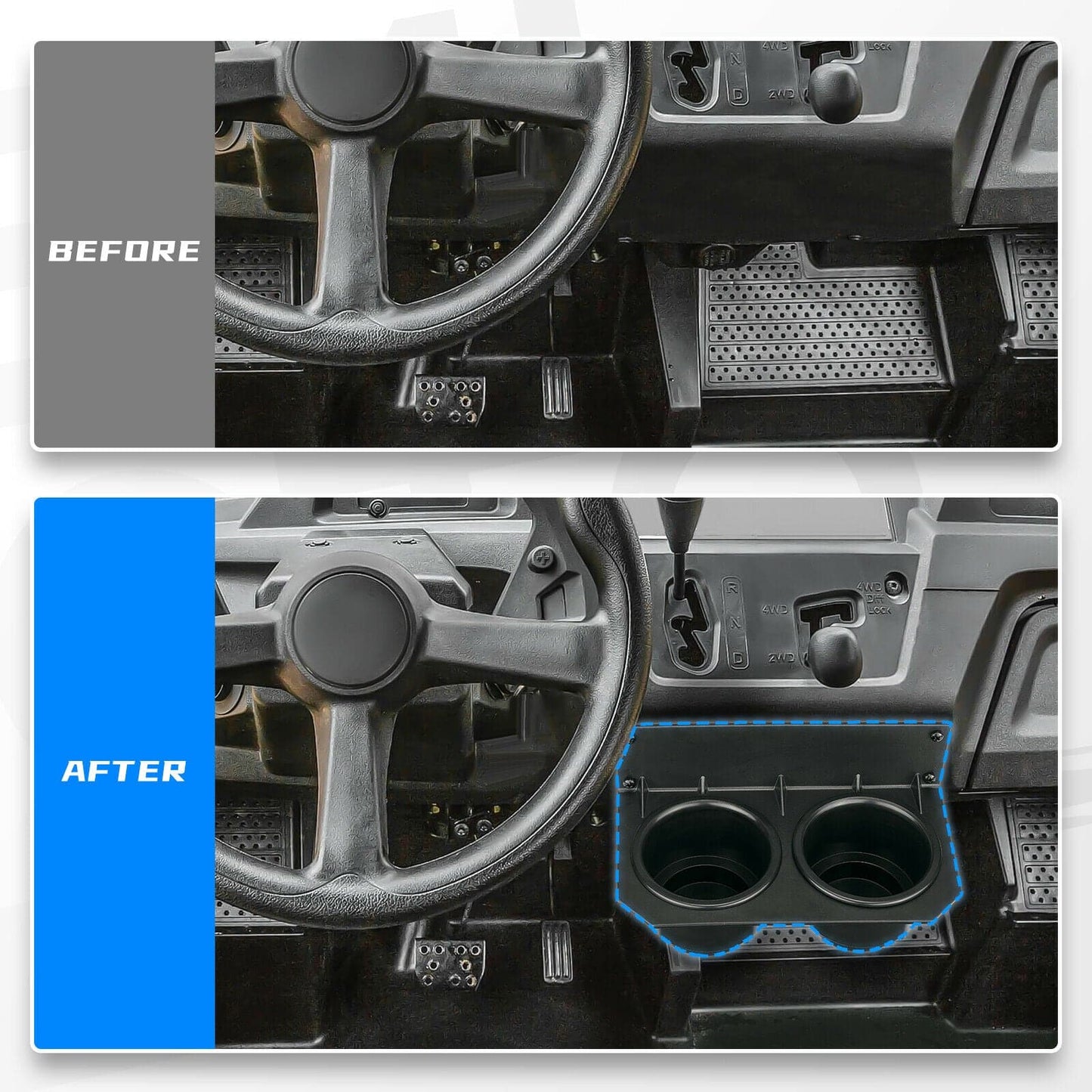 KEMIMOTO Center Dash Cup Holder for Honda Pioneer 700/700-4 2014‑2023