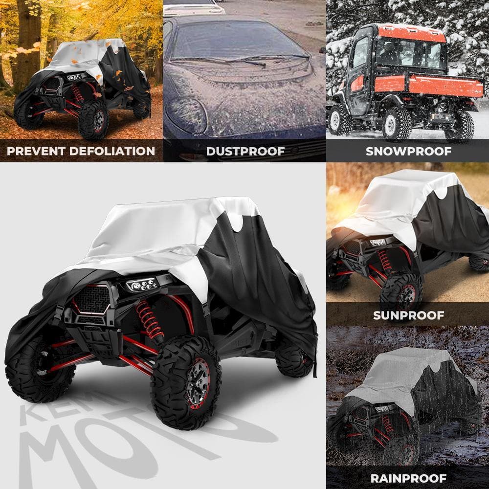 KEMIMOTO Waterproof 420D UTV Cover for Can‑Am, Polaris, Kawasaki