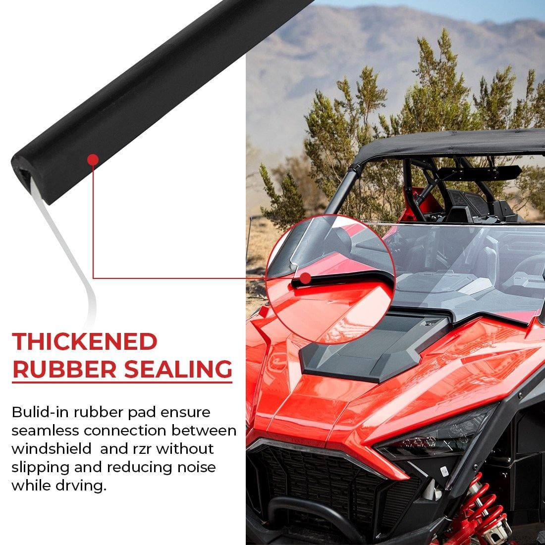 UTV Half Windshield for Polaris RZR PRO XP / XP 4