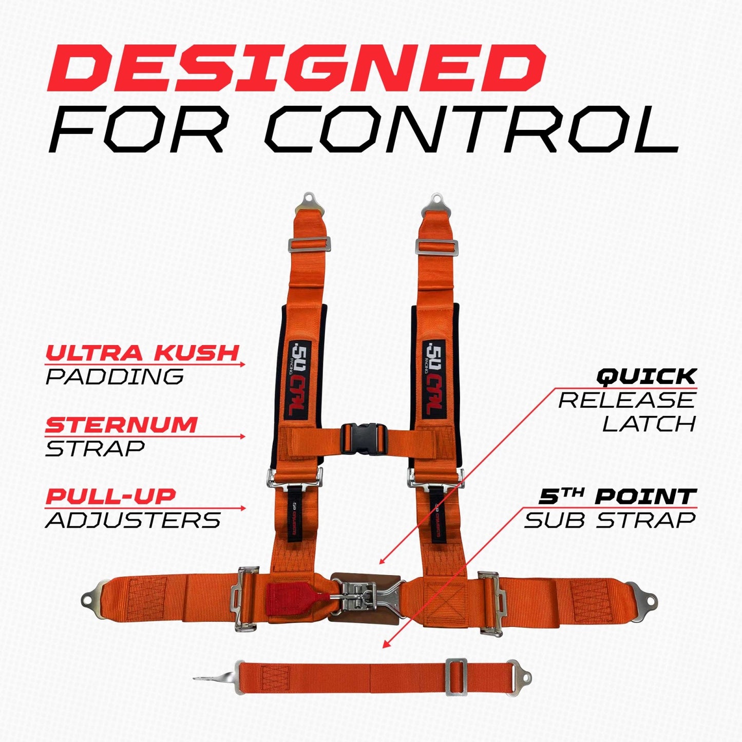 2" 5-Point Harness 50 Caliber Racing for UTVs