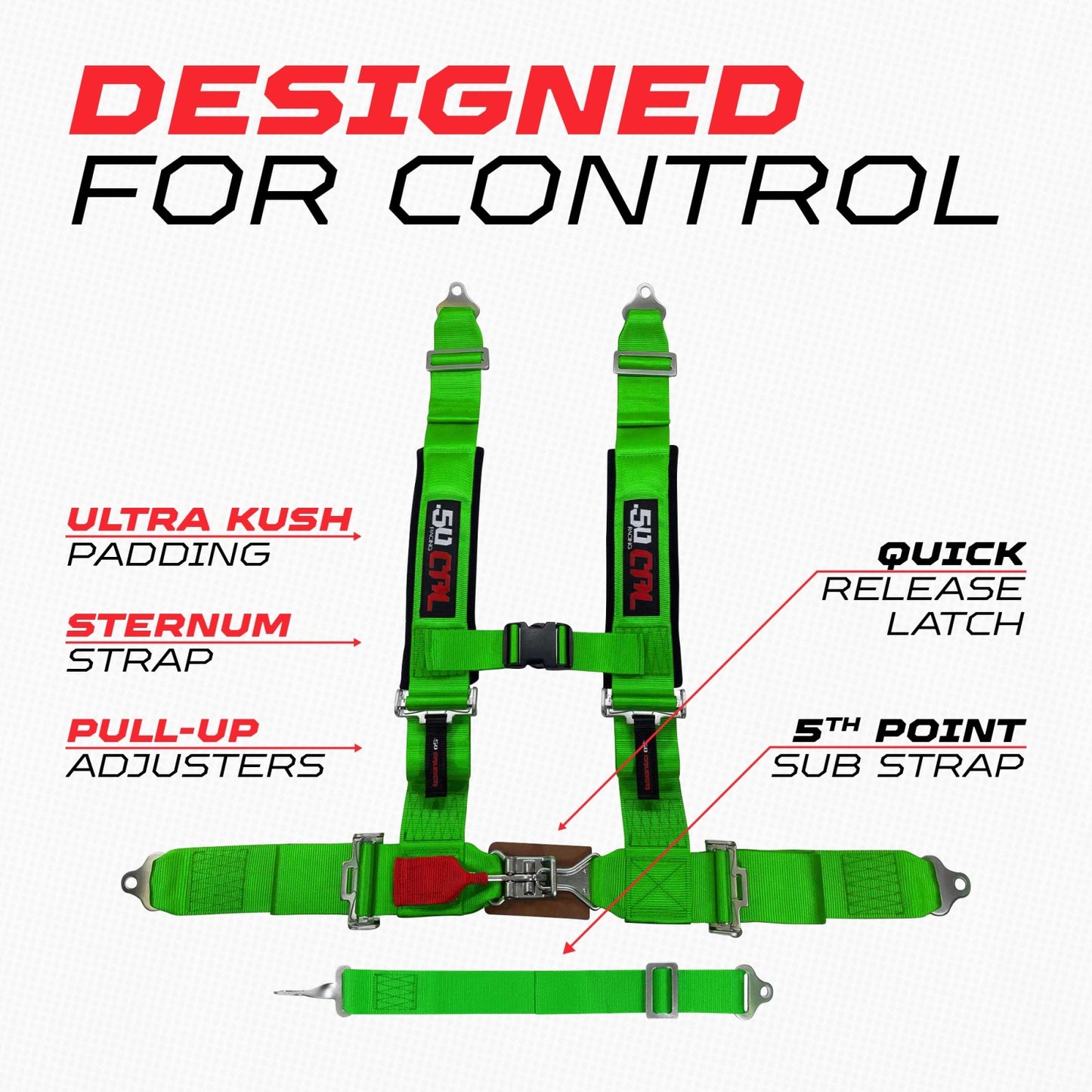 2" 5-Point Harness 50 Caliber Racing for UTVs