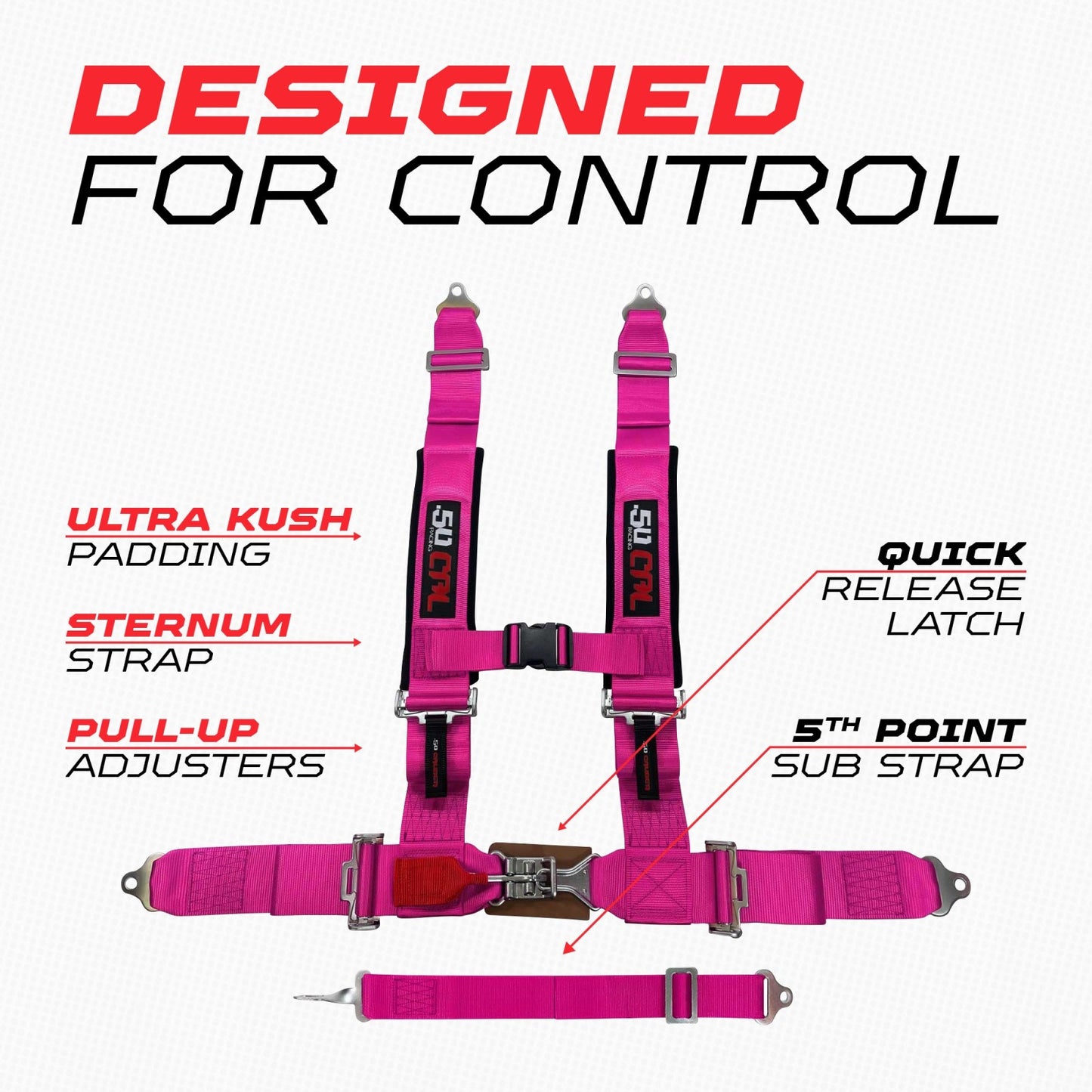 2" 5-Point Harness 50 Caliber Racing for UTVs