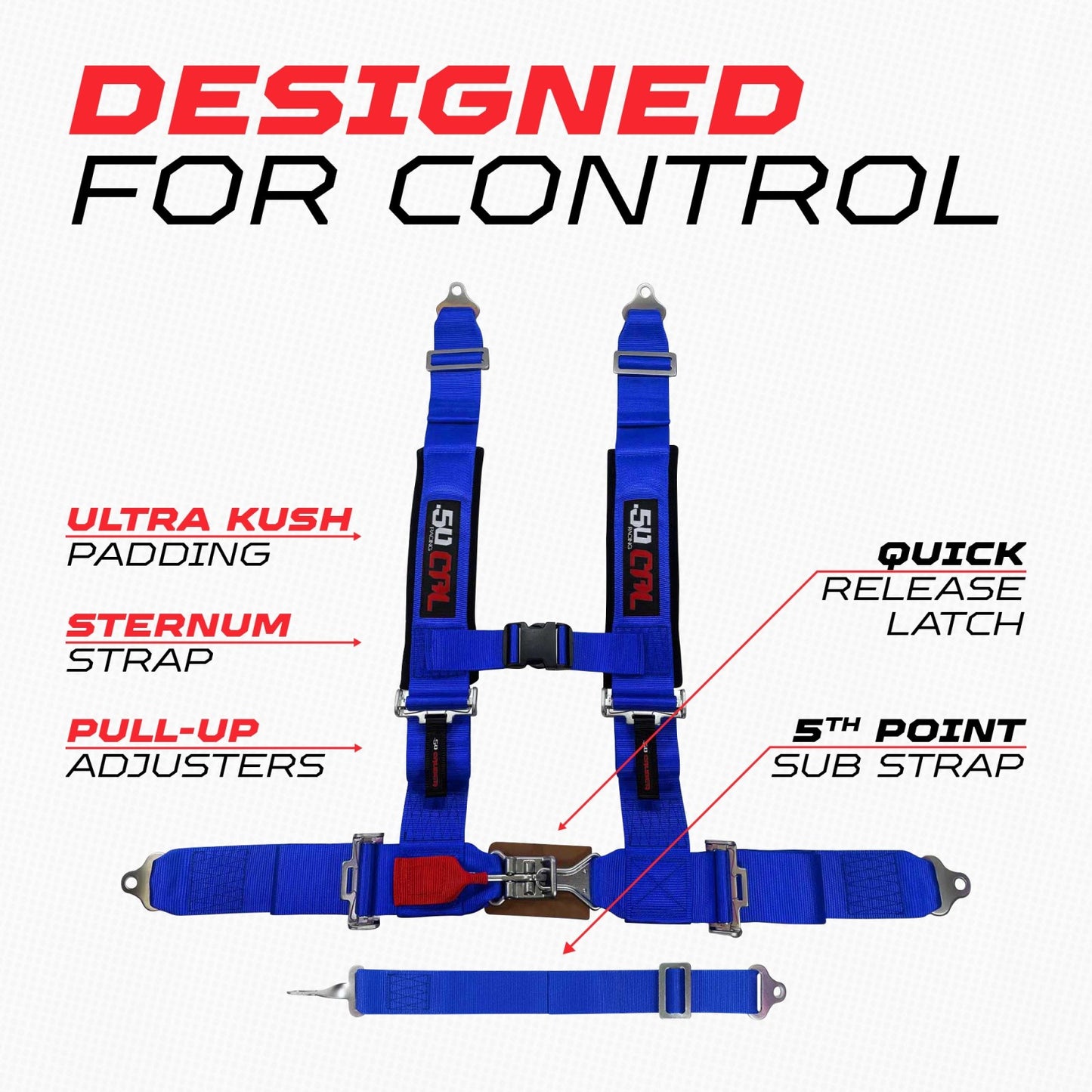 2" 5-Point Harness 50 Caliber Racing for UTVs