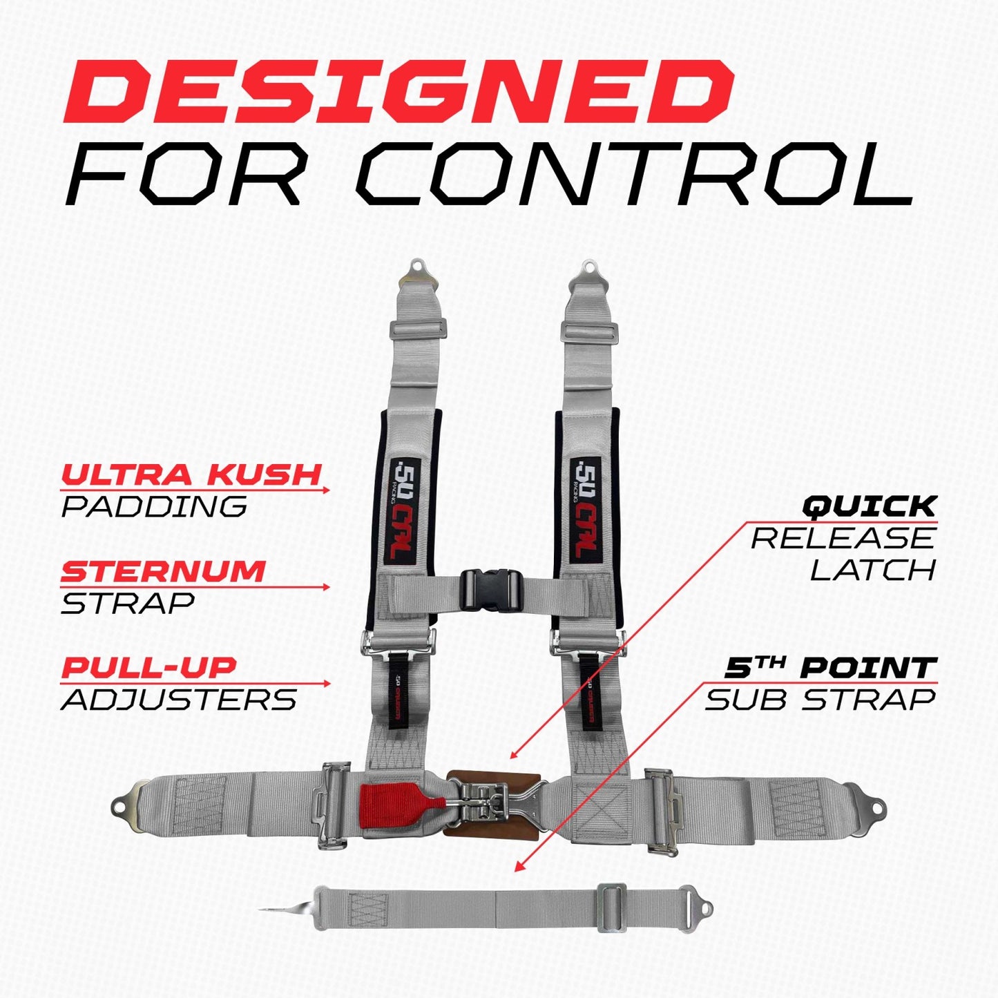 2" 5-Point Harness 50 Caliber Racing for UTVs