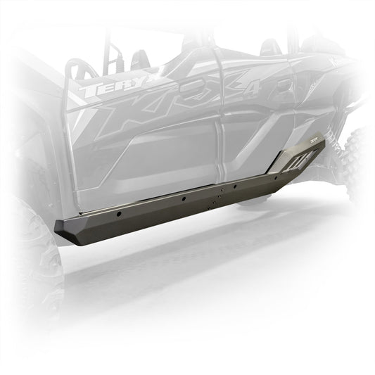 DRT Premium Black Powder-Coated Kawasaki TERYX KRX/4 1000 Rock Sliders