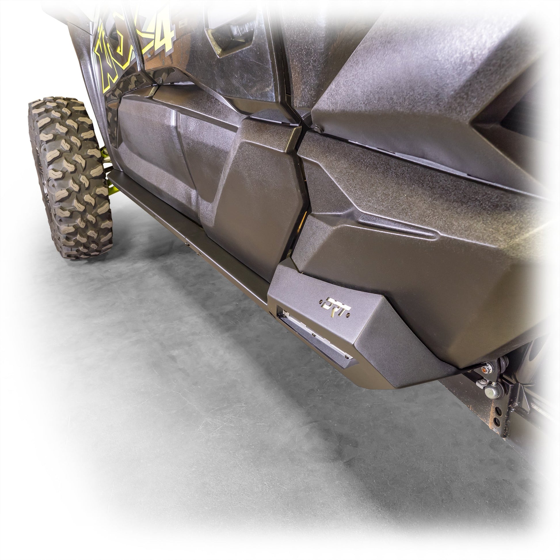 DRT Premium Black Powder-Coated Kawasaki TERYX KRX/4 1000 Rock Sliders