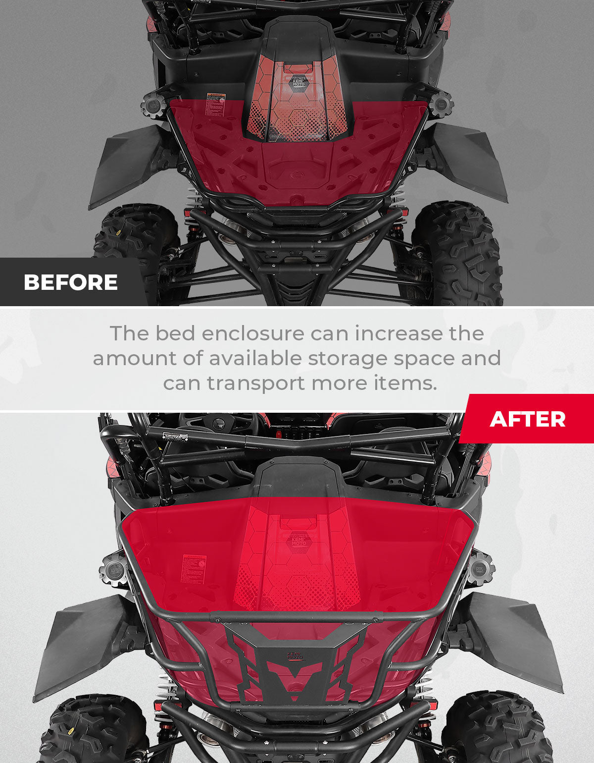 Kemimoto Bed Enclosure Rear Tailgate for CFMOTO ZFORCE 950