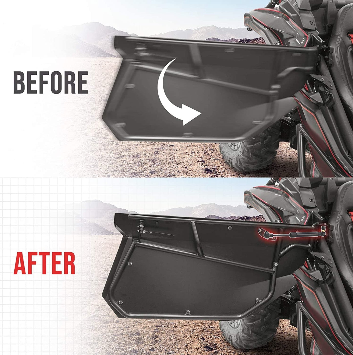 KEMIMOTO Strut Lifts Door Opener for Can‑Am Maverick X3/X3 Max