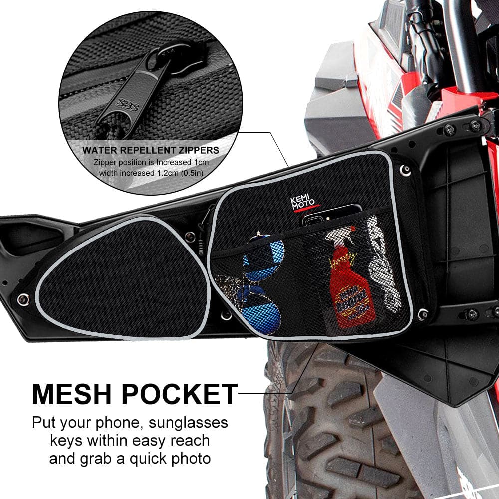 Kemimoto Door Bags for Polaris RZR 1000 XP 4 Turbo