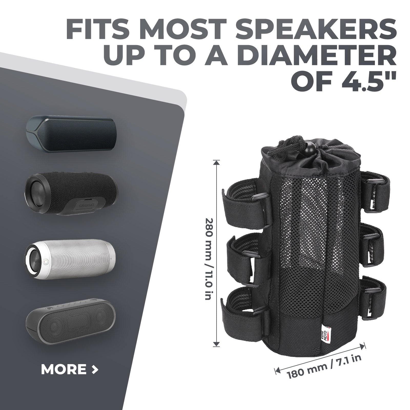 Kemimoto Bluetooth Wireless Speaker Holder for 1.5-2” Roll Bar