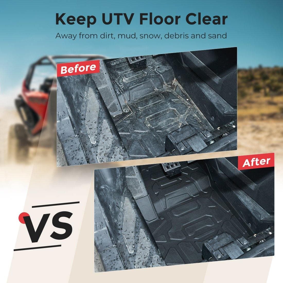 KEMIMOTO Mats for Polaris RZR PRO XP 2020‑2024 – TPE