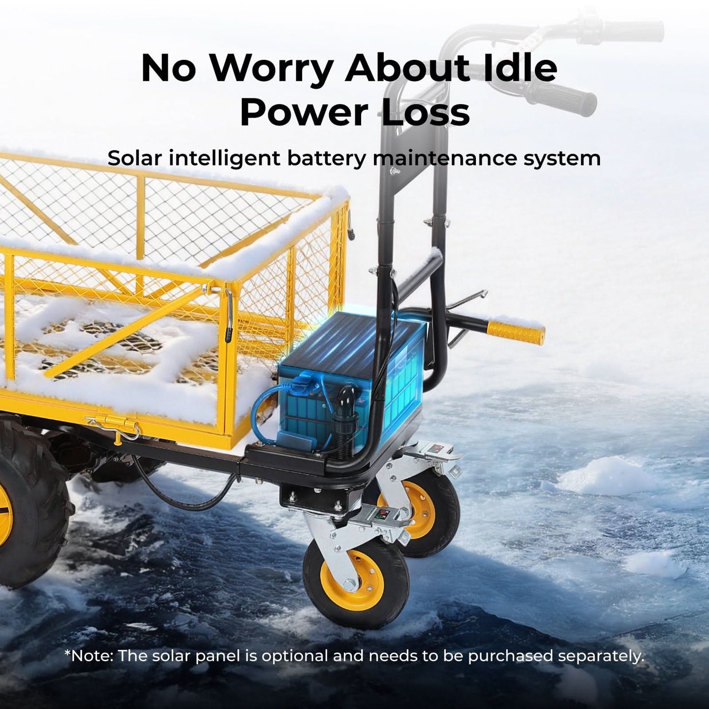 BougeRV GC660 Electric Utility Garden Cart Steel Frame