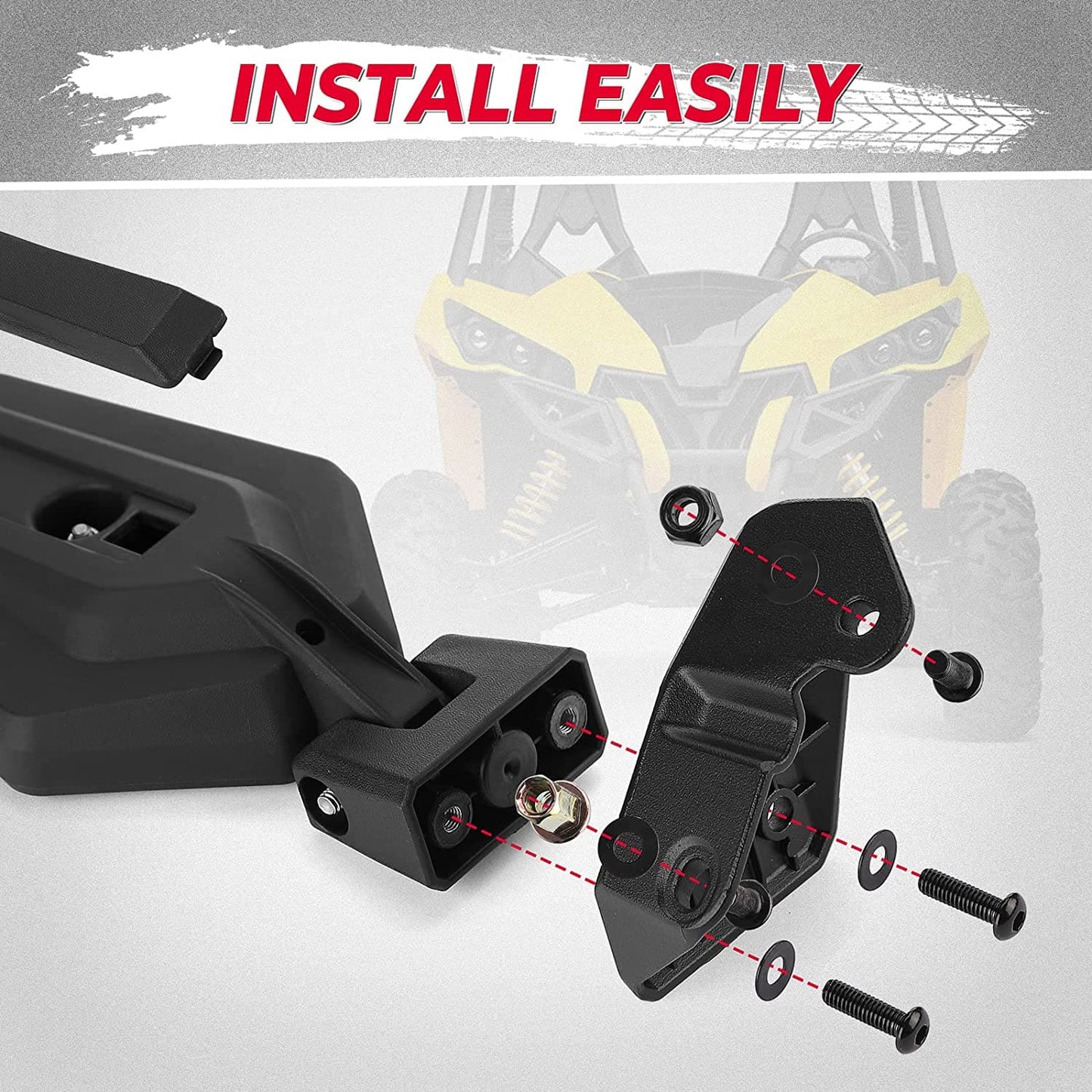 KEMIMOTO Adjustable Folding Side Mirrors for Can‑Am Maverick Sport Trail