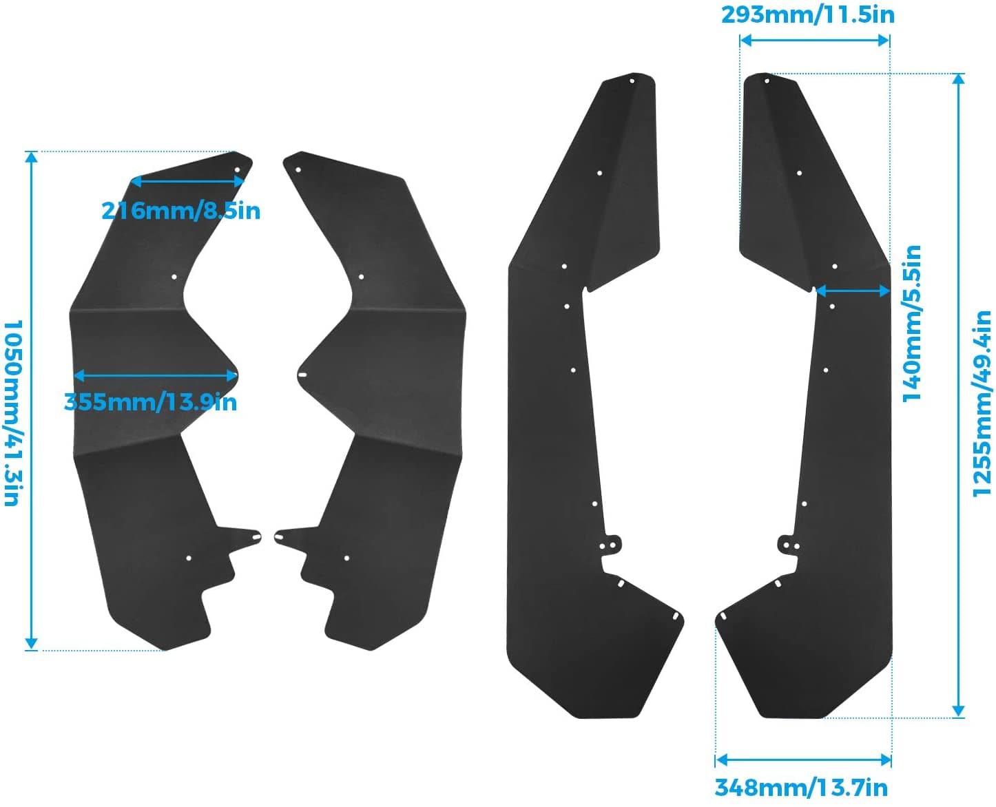 Kemimoto Fender Flares Kit for Polaris RZR PRO XP 2020-2024