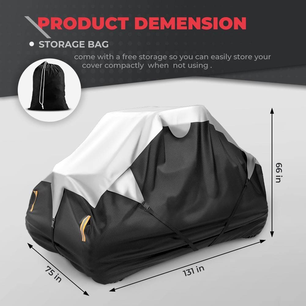 KEMIMOTO Waterproof 420D UTV Cover for Can‑Am, Polaris, Kawasaki
