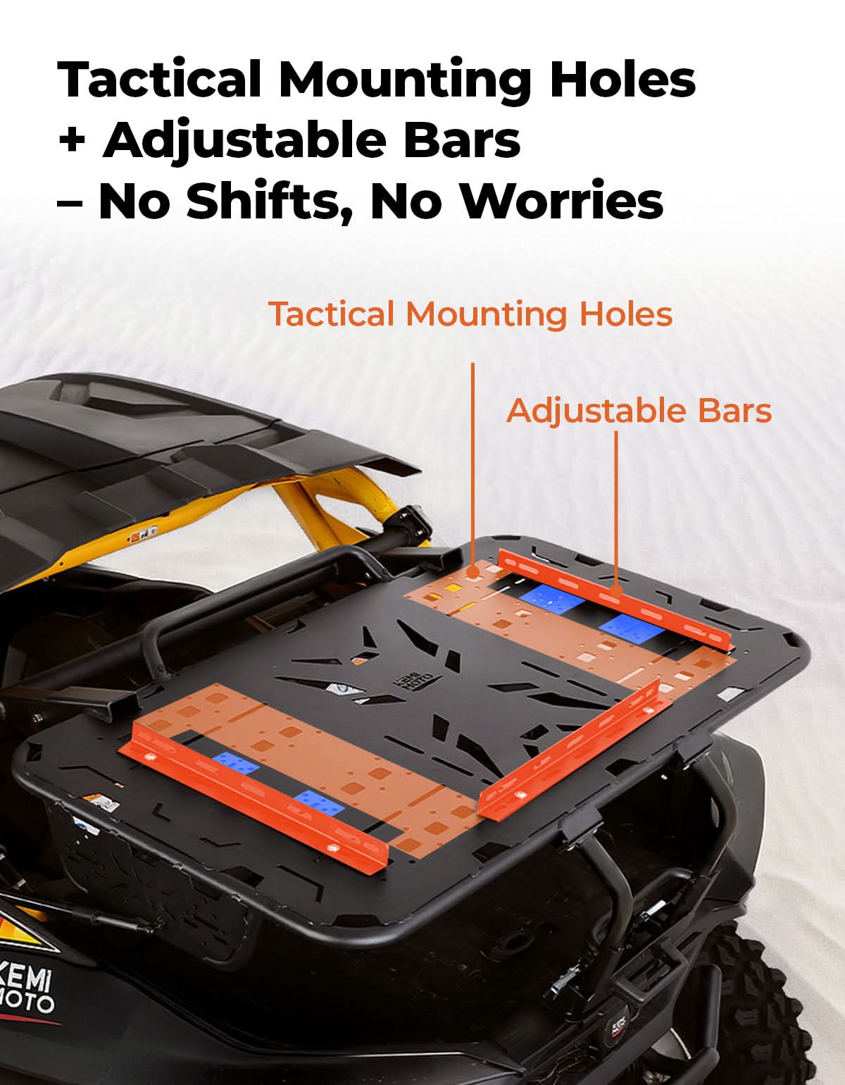 Kemimoto Heavy-Duty Spare Tire Carrier for 2024+ Can‑Am Maverick R